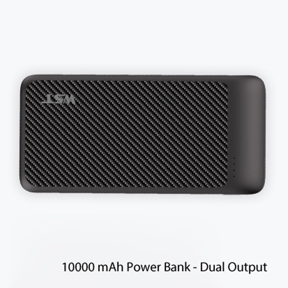 Universal 10000 mah Portable Dual Port Super Slim Power Bank Charger SL10 (Black)